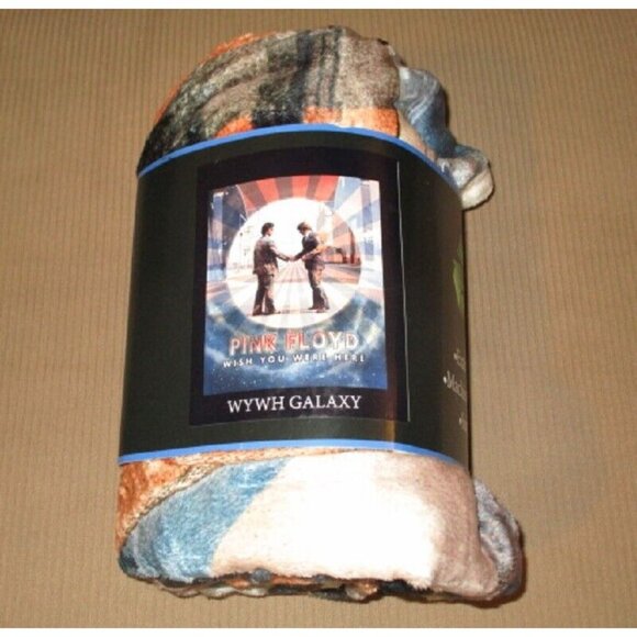 New Galaxy Wish You Were Here Pink Floyd Tie Dye Thick Plush Throw Gift Blanket - Picture 3 of 3